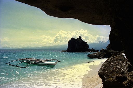 Secluded beach at Apo