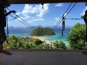 El Nido island zipline view