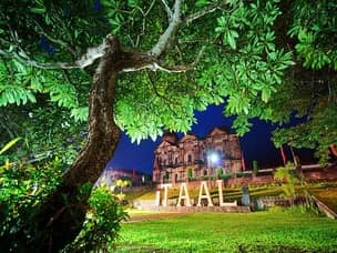 Taal church at night