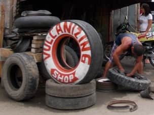 Tire repair shop in Philippines