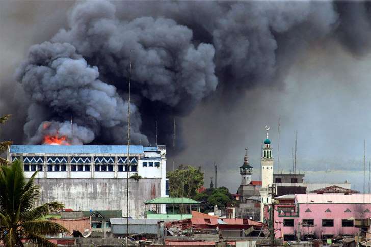 Marawi city bombing by military